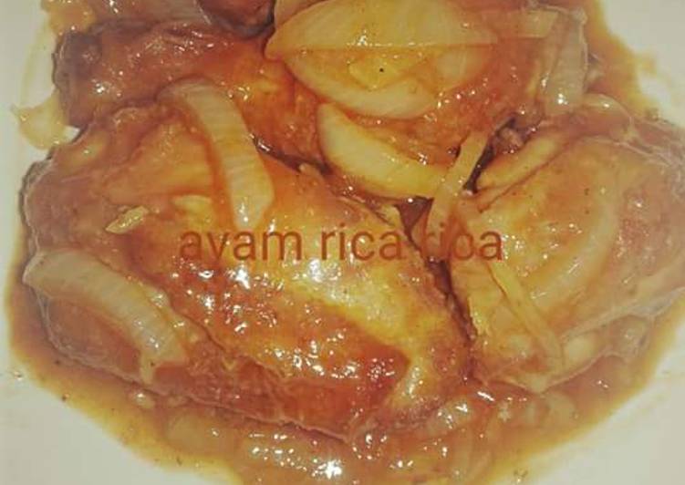 resep lengkap untuk Ayam Rica Rica saus pedas asam manis