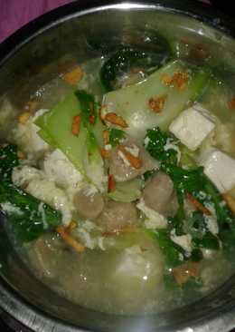 Sup pakchoy (sawi daging/baby chayjim/pakjoy, tahu,bakso,telur
