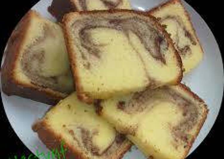 bahan dan cara membuat Marmer cake