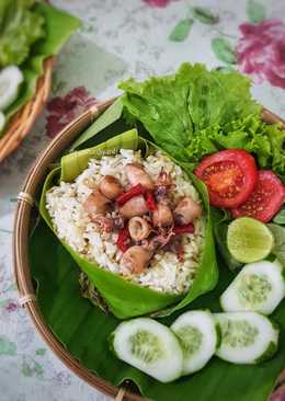 39. Nasi Bakar Cumi Asin