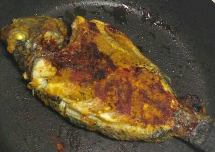 bahan dan cara membuat Ikan bakar teflon