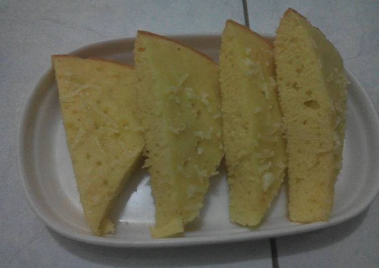 resep lengkap untuk Bolu keju #teflon