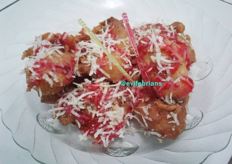 gambar untuk cara membuat Pisang Goreng Keju Strawberry