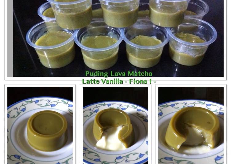 resep lengkap untuk Puding Lava Matcha Latte Vanilla