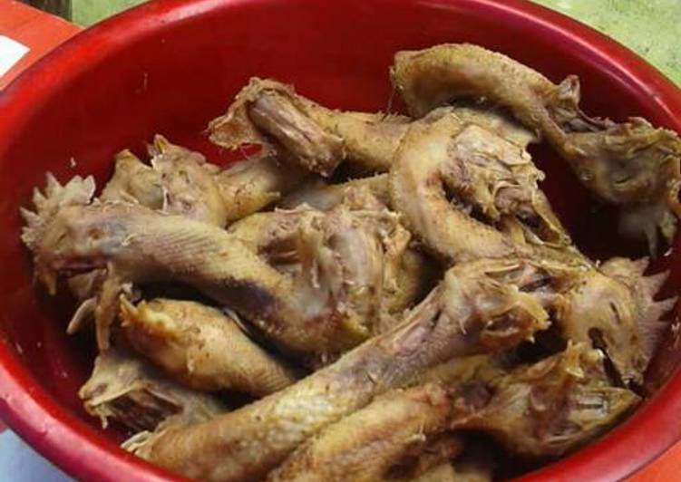 cara membuat Kepala Ayam Kampung Goreng