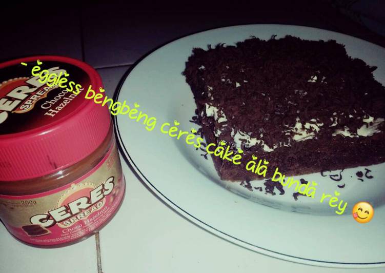 resep lengkap untuk Eggless bengbeng ceres cake ala Bunda Rey (no mixer)