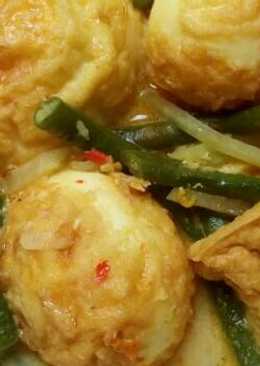 Kari telor kacang panjang tahu