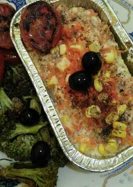 Baked breast chicken fillet & egg with sweet broccoli (for diet)
