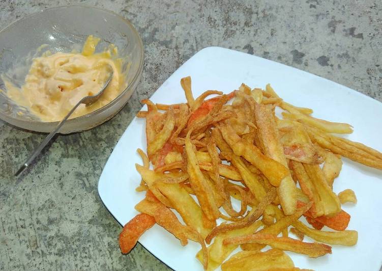 bahan dan cara membuat Crab stick goreng