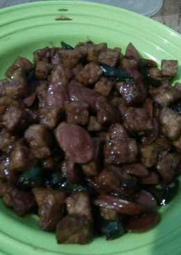 Tempe orek sosis cabe ijo