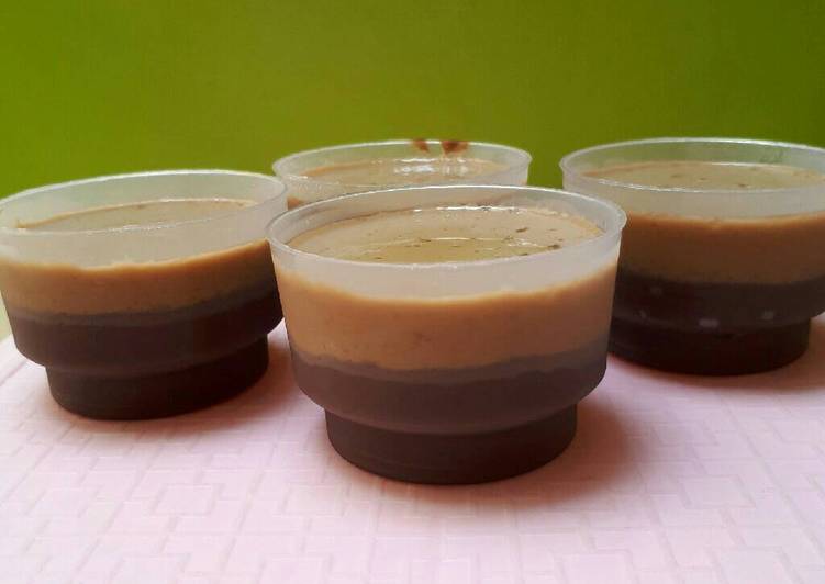 resep masakan Top Choco Coffe Silky Pudding