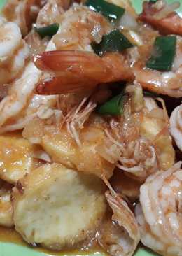 Udang tofu masak simple