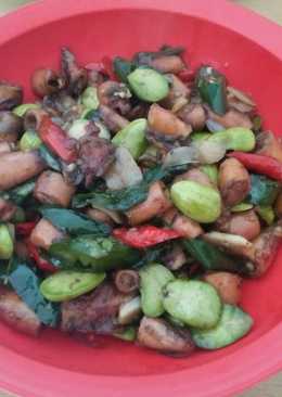 Oseng cumi asin pete