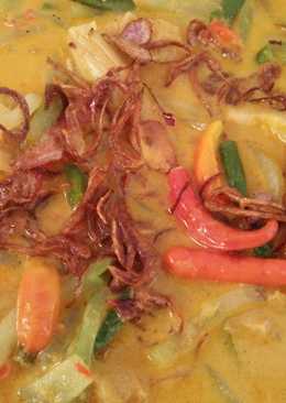 Sayur gulai labu siam,kacang panjang dan tahu kempos