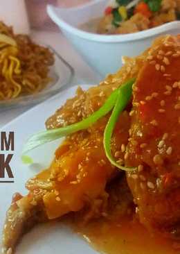 Yangnyeom tongdak ayam richeese pedas