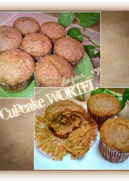 Cupcake WORTEL empuk dan moist (mudah dan tanpa mikser)