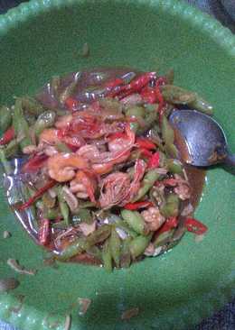 Udang buncis tumis saus tiram