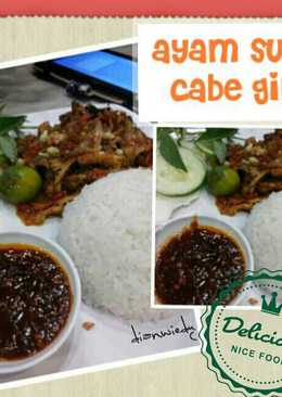 Ayam suir cabe gila (sambal goang)