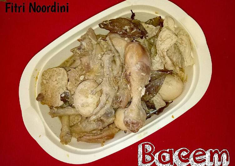resep lengkap untuk Tempe Tahu Ayam Bacem Sederhana