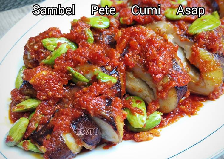 bahan dan cara membuat Sambel Pete Cumi Asap