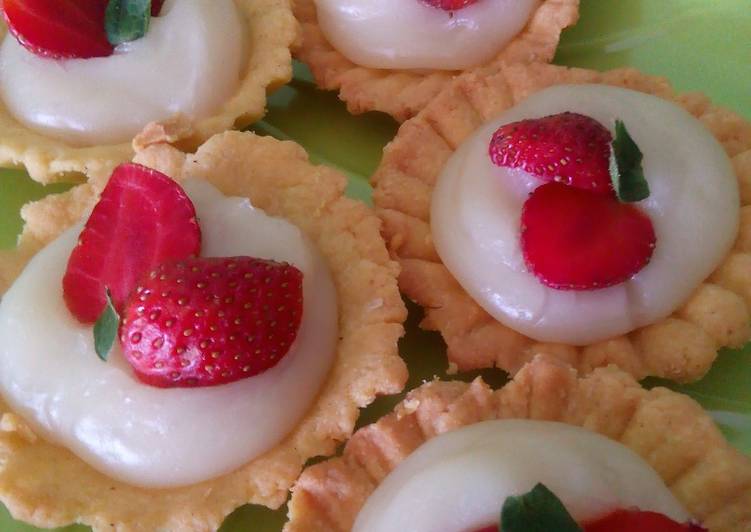 resep masakan Pie fla strawbery#fruitivity