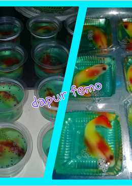 Puding ikan koi bertelur