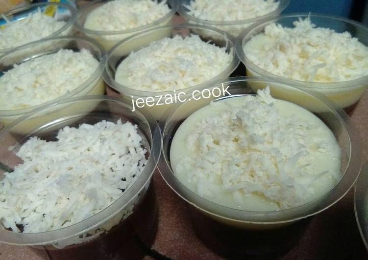 cara membuat Puding jelly coklat crackers