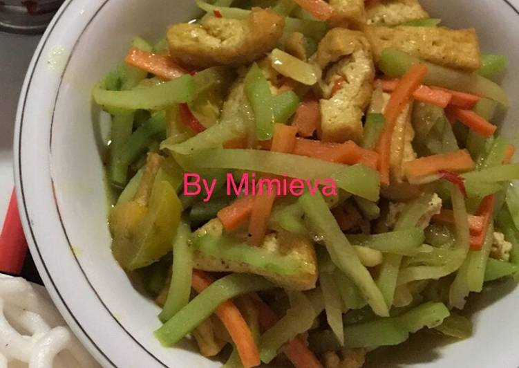 Resep Tumis labu siam + tahu Kiriman dari mimieva