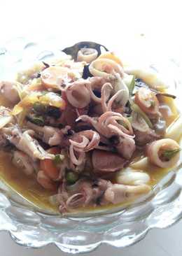 Cumi asin saos tiram mix sayuran