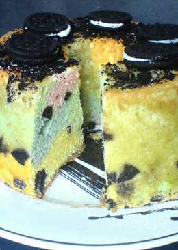 Unicorn Oreo Classic Angel Chiffon Cake 3 bahan