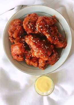 Ayam pedas ala" richeese+ saos keju