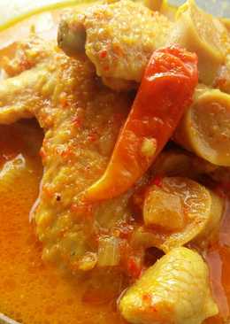 Sayap ceker masak kuning (super pedas)