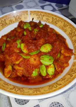 Udang Balado Pete (Pedas Mantap)