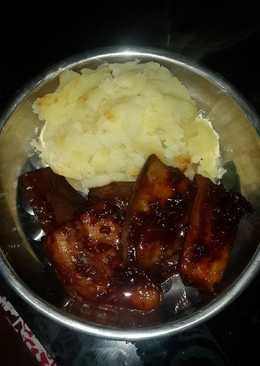 Terong balado + mashed potato so simple