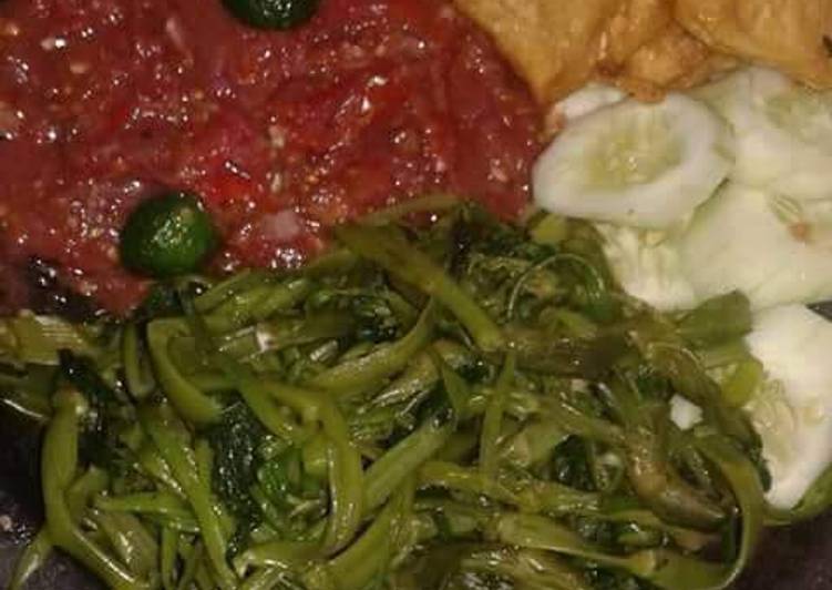 Resep Pelecing kangkung khas LOMBOK, peDas Kiriman dari Mama ezzy