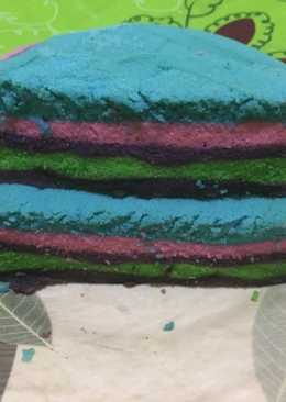 Rainbow cake kukus