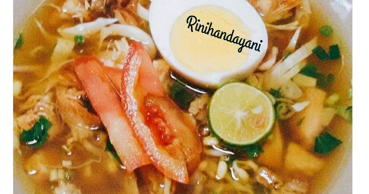 Resep Soto Ayam Kampung bumbu praktis ala Rini handayani