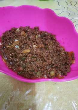 Tumis Daging sapi giling isian roti goreng/bakpao