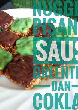 Banana Nugget saus Greentea dan Cokelat