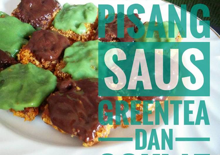 resep masakan Banana Nugget saus Greentea dan Cokelat