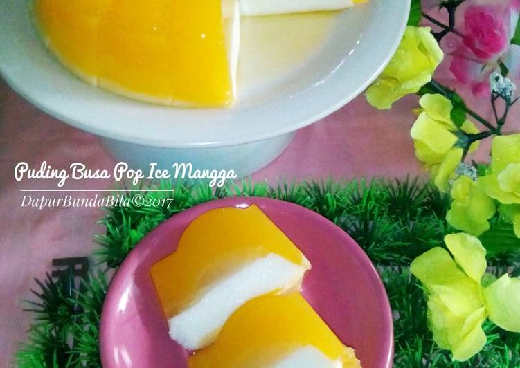 gambar untuk cara membuat Puding Busa Pop Ice Mangga