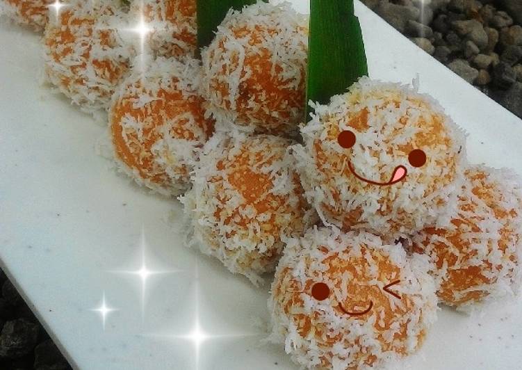 resep makanan Kelepon Ubi Kuning dan Kanji (camilan seadanya)