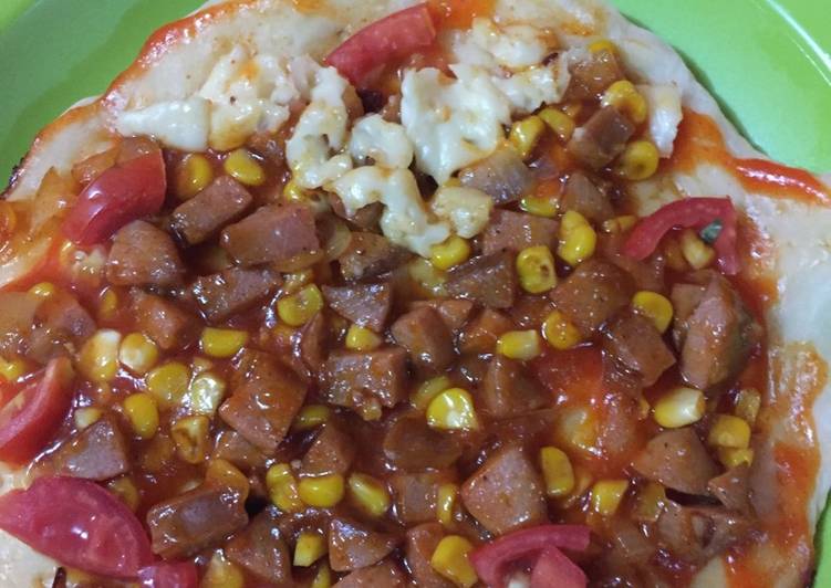 resep Pizza teflon sosis jagung simpel