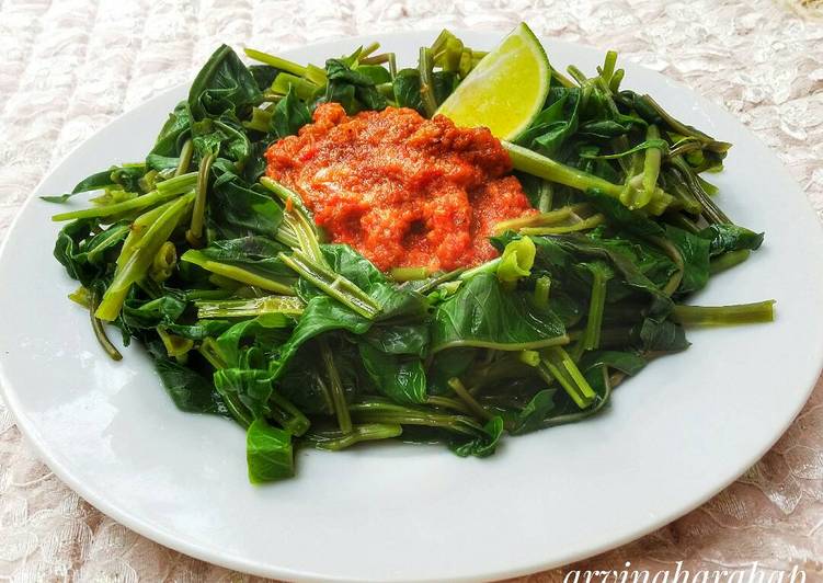 resep lengkap untuk Plecing Kangkung