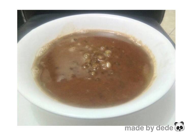 bahan dan cara membuat Bubur kacang hijau gula merah????