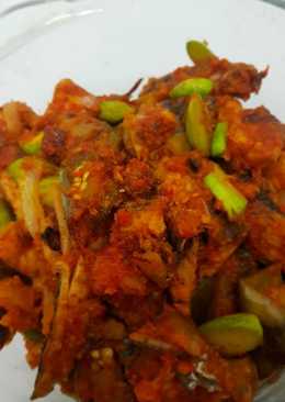 Sambel pindang terong tempe pete