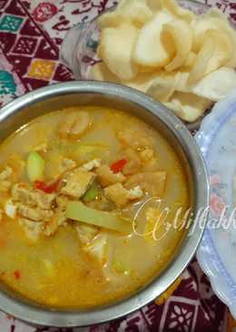 Sayur pedas santan tempe tahu labu siam (jangan pedes)