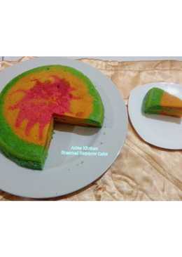 Steamed Rainbow Cake (Bolu Kukus) ala Ny.Liem