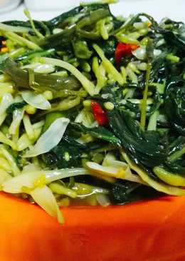 Tumis kangkung bunga pepaya