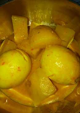 Gulai kuning telor & kentang